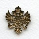 Coat of Arms Heraldry Oxidized Brass 25mm (6)