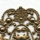 Grand Oval Filigree Oxidized Brass Stamping (1)