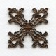 Maltese Cross Filigree Stamping in Oxidized Copper (1)