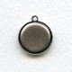 Simple 12mm Settings Oxidized Silver (6)