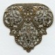 ^Rare Vintage Filigree 63mm Stamping Oxidized Brass (1)