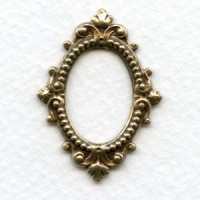 Ornate Oval Framework Oxidized Brass (2)