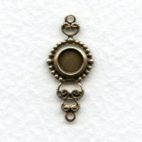 Ornate 5mm Setting Connectors Oxidized Brass (12)