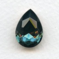 Montana Blue Glass Pear Shape Jewelry Stone 18x13mm (1)