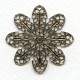 Filigree Flower Ornamentation Oxidized Silver 47mm (1)