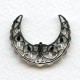 Half Moon Crescent Filigree Stamping Oxidized Silver (2)