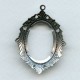 Art Deco Inspired 25x18mm Setting Oxidized Silver (1)