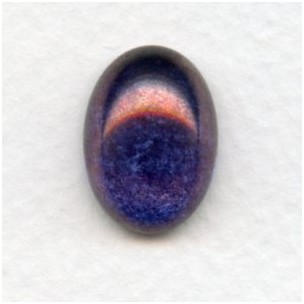 Purple Luster Effect Glass Cabs 18x13mm (2)