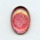 Rose Luster Effect Glass Cab 25x18mm (1)
