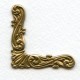 Large Elegant Scroll Design Corners Oxidized Brass (4)