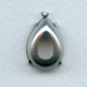 Pear Shape Settings 18x13mm Oxidized Silver (12)