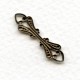 Unique Connector or Bail Oxidized Brass (6)