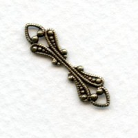 Unique Connector or Bail Oxidized Brass (6)