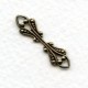 Unique Connector or Bail Oxidized Brass (6)