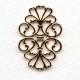 Filigree Flat Oval Connector Rose Gold 33mm (6)