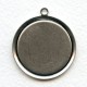 Bold Simple Settings 27mm Oxidized Silver (2)