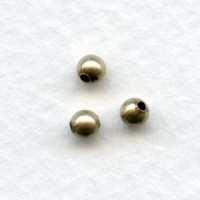 ^Round Seamed Burnished Gold 3mm Beads (50)