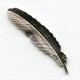 Small Feather Stampings Oxidized Silver 53mm (3)