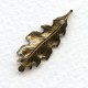 Small Oak Leaves With Hole Oxidized Brass 27mm (6)