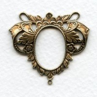 Elegant Romantic Connectors Oxidized Brass (4)