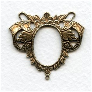 Elegant Romantic Connectors Oxidized Brass (6)