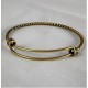 Expandable Twist Wire Bracelet Oxidized Brass (1)