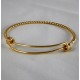 Expandable Twist Wire Bracelet Bright Gold (1)