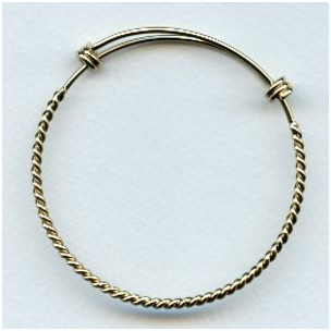 Expandable Twist Wire Bracelet Bright Gold (1)