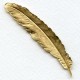 Medium Feather Stampings Raw Brass 88mm (2)