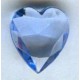 ^Lt Sapphire Glass Heart-Shape Stones Unfoiled 12x11mm