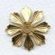 Large Raw Brass Flower Stampings 33mm (3)