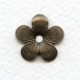 ^Beaded Detail Flower Shapes Oxidized Brass 18mm (12)