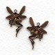 Nude Fairy Charms Right Left Oxidized Copper (6 pairs)