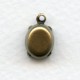 Oval 10x8mm Closed Back Settings Oxidized Brass (12)