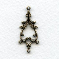 Fabulous Floral Connectors in Oxidized Brass 33mm (12)