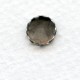 Lace Edge Settings for 7mm Rounds Oxidized Silver (12)