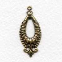Large Oxidized Brass Ornate Charms 2 BOS8557 