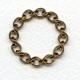 Open Weave Textured Oxidized Brass Circle Details 29mm (6)