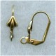 Small Shell Lever Back Earring Findings Oxidized Brass (24)