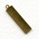 Logo Tags Rectangle Raw Brass 29mm (12)