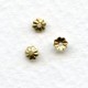 Smallest Fluted Bead Caps 3mm Raw Brass (50)