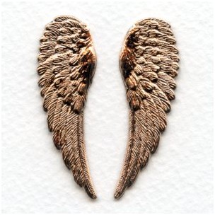 Highly Detailed Rose Gold Plated Wings 46mm (1 Pair)
