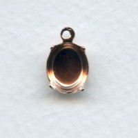 ^Oval 10x8mm Closed Back Settings Rose Gold (12)