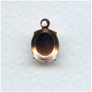 ^Oval 10x8mm Closed Back Settings Rose Gold (12)