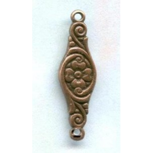 ^Lovely Floral Oxidized Copper Plated Connectors 30mm