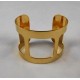 ^Smooth Wide Cut-Out Cuff Bright Gold Plated 49mm (1)