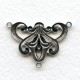 Art Nouveau Style Floral Connector Oxidized Silver (4)