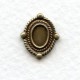 Ornate Oval Solid Oxidized Brass Settings 6x4mm (6)