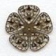 Filigree Flower Shape 50mm Oxidized Brass (1)