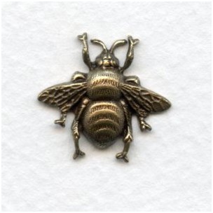 Bumblebee Stampings Tiny Oxidized Brass 18mm (6)